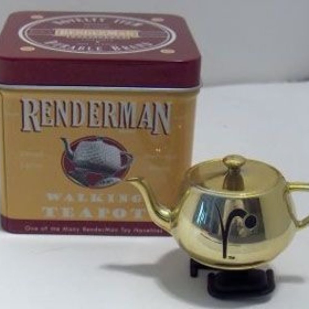 PIXAR RENDERMAN Walking Teapot - Wind-Up - Bronze